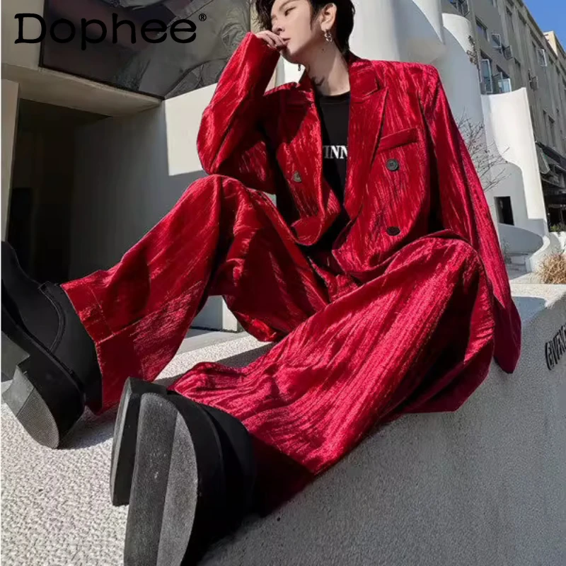 2024, весенне-осенний новый высококачественный однотонный костюм, мужские модные двубортные комплекты из двух предметов, шикарный красивый костюм, куртки, брюки
2024, весенне-осенний новый высококачественный однотонный костюм, мужские модные двубортные комплекты из двух предметов, шикарный красивый костюм, куртки, брюки