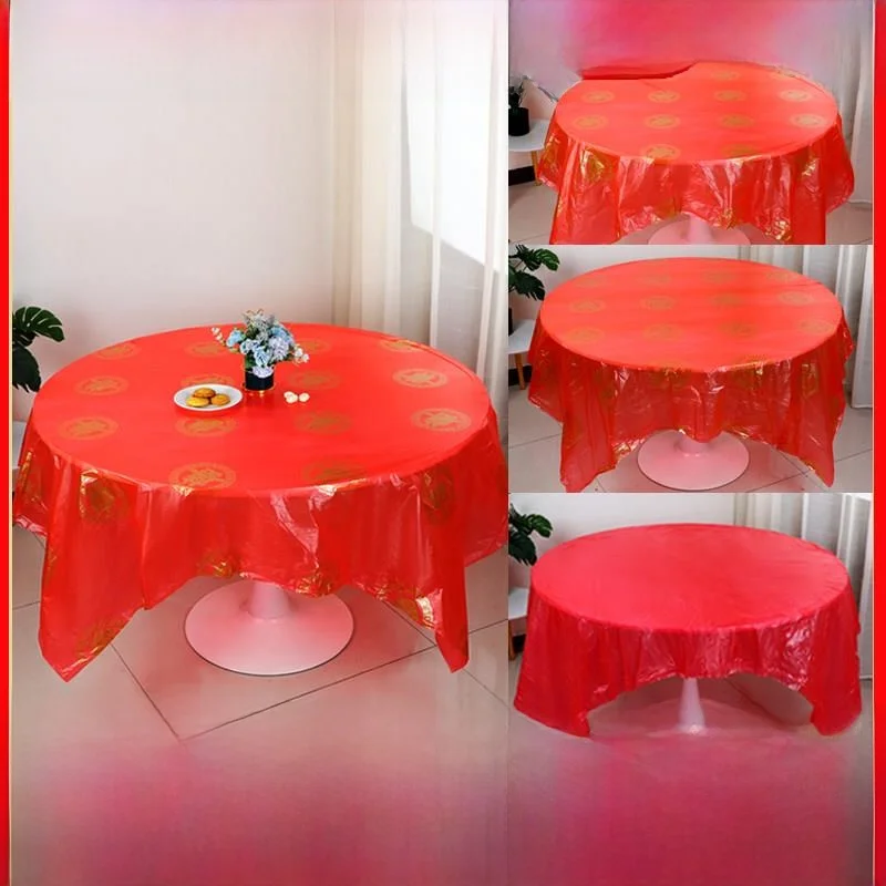 Disposable Plastic Thickened Tablecloth round Rectangle Wedding Banquet Restaurant Home Use Hotel Tablecloth with Happiness C...
Disposable Plastic Thickened Tablecloth round Rectangle Wedding Banquet Restaurant Home Use Hotel Tablecloth with Happiness C...