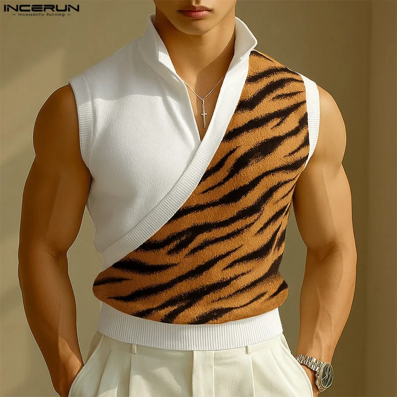 Men Tank Tops Print Patchwork V Neck Sleeveless Male Vests Streetwear Summer 2025 Loose Fashion Casual Men Clothing INCERUN
Men Tank Tops Print Patchwork V Neck Sleeveless Male Vests Streetwear Summer 2025 Loose Fashion Casual Men Clothing INCERUN