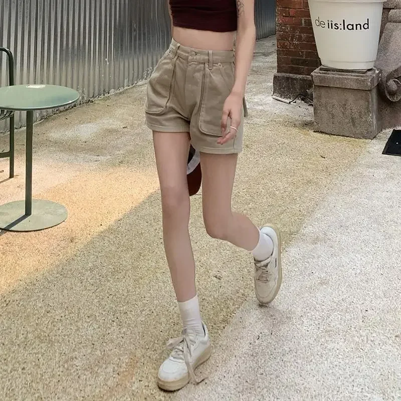 Khaki Shorts Cargo Summer Thin High Waist Big Pockets American Sweet Loose Sexy All-match Clothing Solid Daily Aesthetic Mujer
Khaki Shorts Cargo Summer Thin High Waist Big Pockets American Sweet Loose Sexy All-match Clothing Solid Daily Aesthetic Mujer