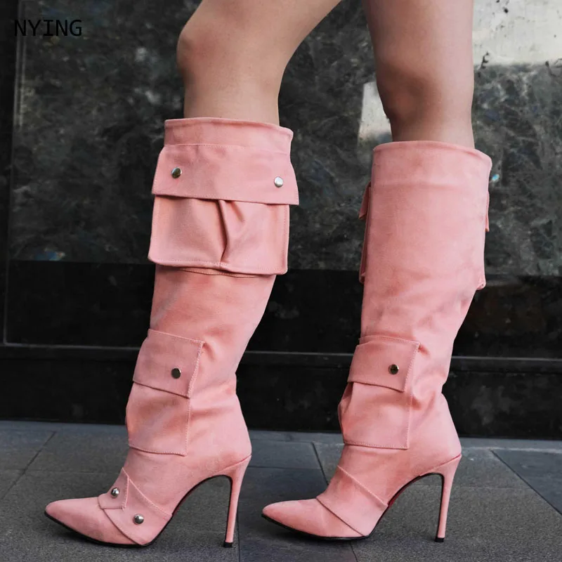 2025 New Thin High Heel Pointed Toe Cowboy Boots Female Denim Pocket Design Street Style Big Size Knee Boots For Women 44
2025 New Thin High Heel Pointed Toe Cowboy Boots Female Denim Pocket Design Street Style Big Size Knee Boots For Women 44