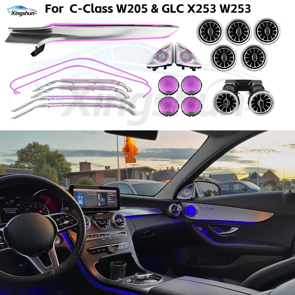 Комплект подсветки салона для Mercedes-Benz C-Class W205 и GLC X253 W253, 64 цвета, управление через приложение, RGB LED-подсветка, 2015-2024 гг.
Комплект подсветки салона для Mercedes-Benz C-Class W205 и GLC X253 W253, 64 цвета, управление через приложение, RGB LED-подсветка, 2015-2024 гг.