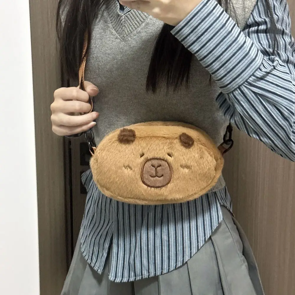 Chest Bag Double-sided Capybara Plush Crossbody Bag Kawaii Soft Cartoon Shoulder Bag Stuffed Coin Pouch Cute Phone Bag Kids
Chest Bag Double-sided Capybara Plush Crossbody Bag Kawaii Soft Cartoon Shoulder Bag Stuffed Coin Pouch Cute Phone Bag Kids