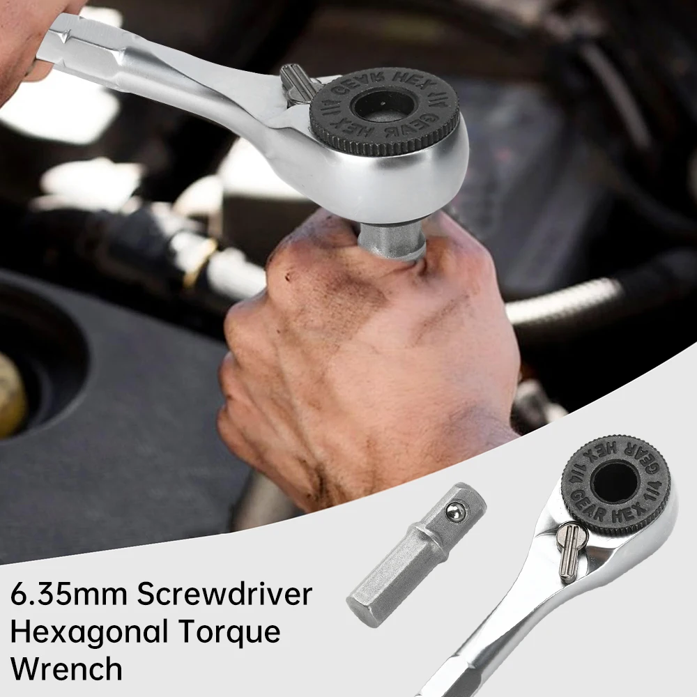 New Torque Wrench 6.35mm Screwdriver Stainless Steel Hexagonal Ratchet Wrench Toughbuilt Mechanic Manual EDC Tools
New Torque Wrench 6.35mm Screwdriver Stainless Steel Hexagonal Ratchet Wrench Toughbuilt Mechanic Manual EDC Tools