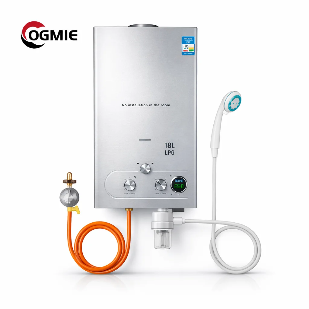 OGMIE 18L Propane/LPG Natural Gas Stainless Steel Tankless Hot Water Heater On-Demand Boiler Shower Kit For RV Outdoor Use 36kW
OGMIE 18L Propane/LPG Natural Gas Stainless Steel Tankless Hot Water Heater On-Demand Boiler Shower Kit For RV Outdoor Use 36kW