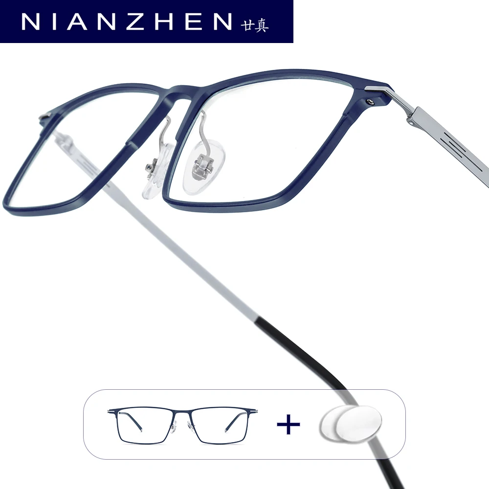 NIANZHEN Progressive Prescription Glasses Women Myopia Optical Lens Eyewear Men Square Eyeglasses Aluminum Titanium Frame 28534
NIANZHEN Progressive Prescription Glasses Women Myopia Optical Lens Eyewear Men Square Eyeglasses Aluminum Titanium Frame 28534