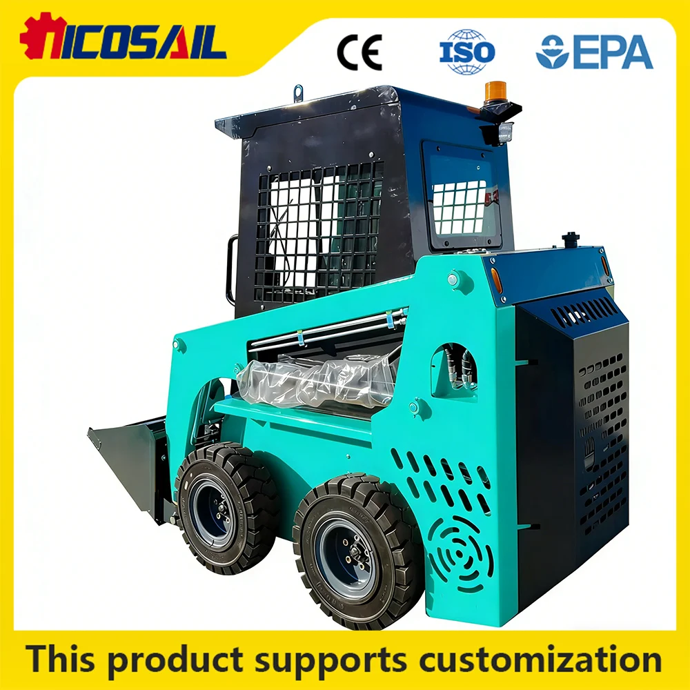 JC25 compact skid steer loader with a working load of 380kg and multiple attachments for farm and orchard transportation
JC25 compact skid steer loader with a working load of 380kg and multiple attachments for farm and orchard transportation