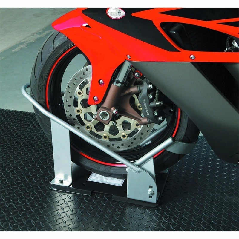 Upright Motorcycle Display Stand Heavy-Duty Steel Motorcycle Front Wheel Stand Adjustable Mounting Holes Kickstand
Upright Motorcycle Display Stand Heavy-Duty Steel Motorcycle Front Wheel Stand Adjustable Mounting Holes Kickstand