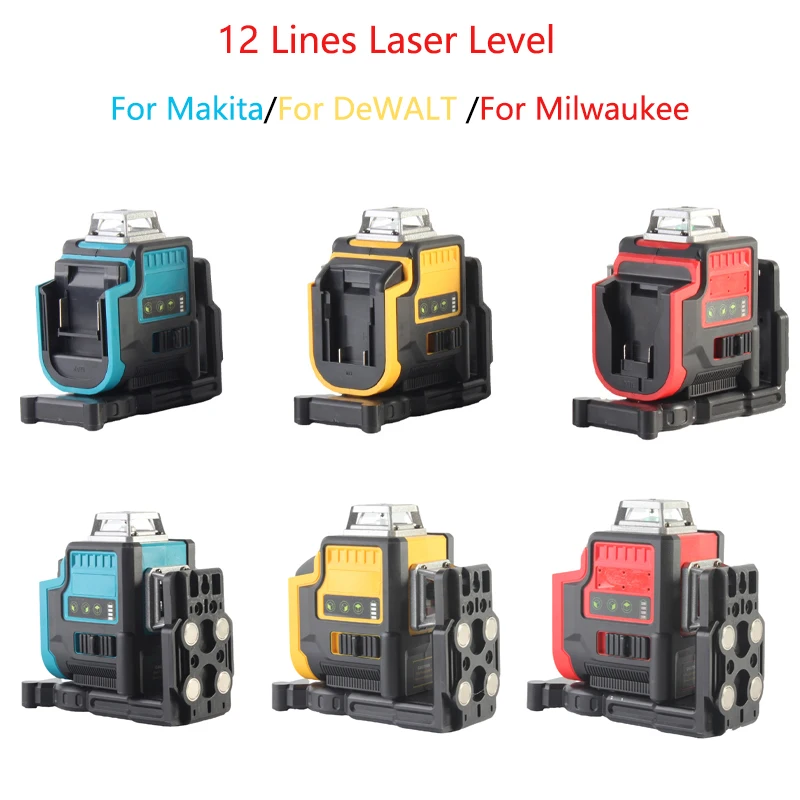 12-линейный лазерный уровень, настенный уровень для Makita/DeWalt/Milwaukee, аккумулятор 18 В, вертикальный зеленый луч, измерительный инструмент для самовыравнивания
12-линейный лазерный уровень, настенный уровень для Makita/DeWalt/Milwaukee, аккумулятор 18 В, вертикальный зеленый луч, измерительный инструмент для самовыравнивания