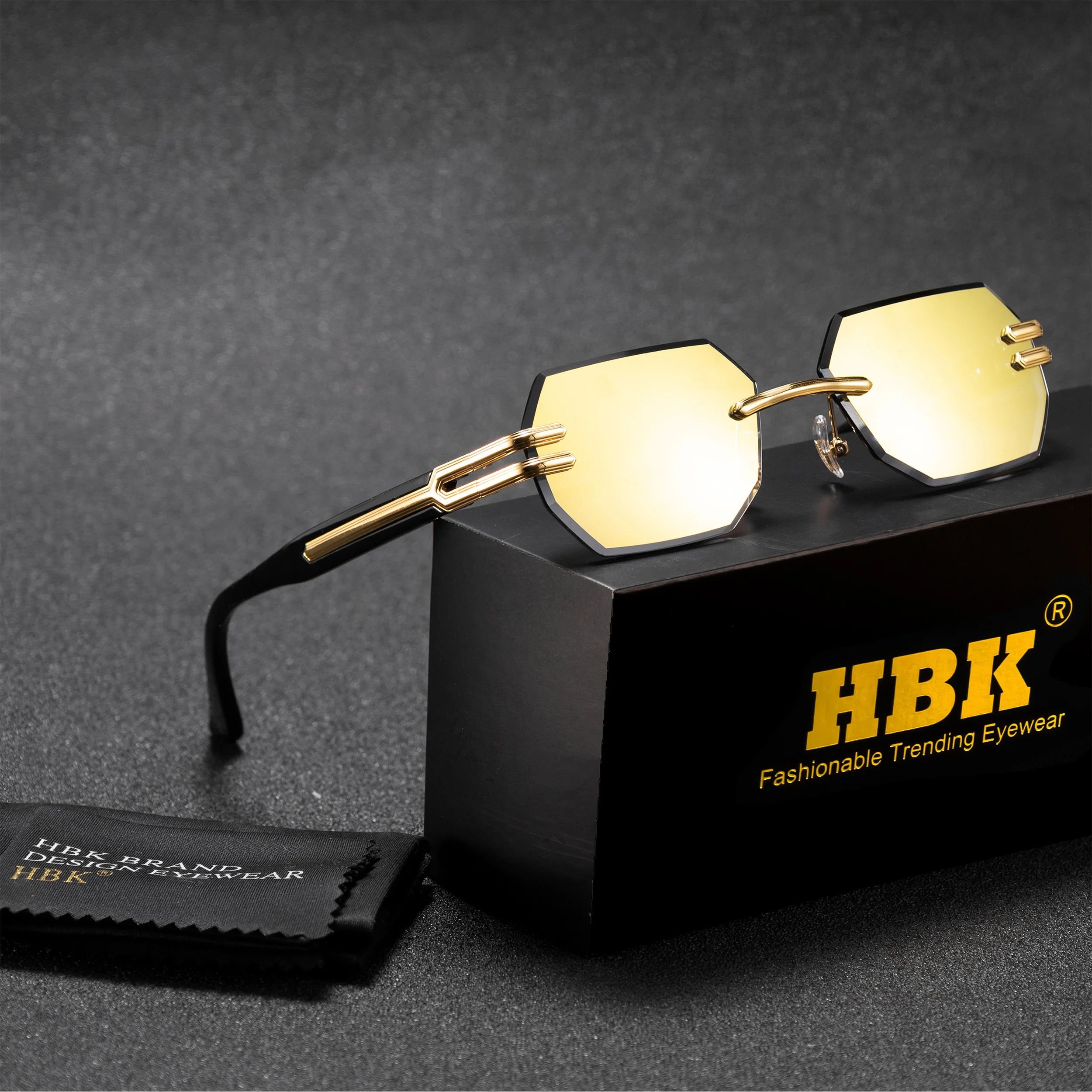 HBK Fashion Frameless Men's Sunglasses Polygonal Gradient Mirror Lenses Metal Frame Women Outdoor Party Sun Glasses
HBK Fashion Frameless Men's Sunglasses Polygonal Gradient Mirror Lenses Metal Frame Women Outdoor Party Sun Glasses