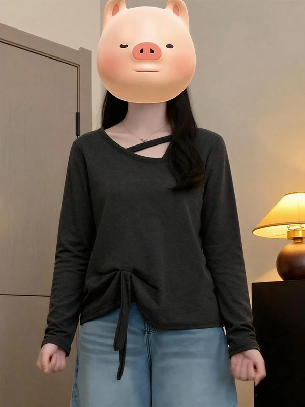 plus Size Asymmetrical Sa Long Sve Base irt Women's Autumn Winter Inner Wear Loose Slimming Design oulder Top
plus Size Asymmetrical Sa Long Sve Base irt Women's Autumn Winter Inner Wear Loose Slimming Design oulder Top