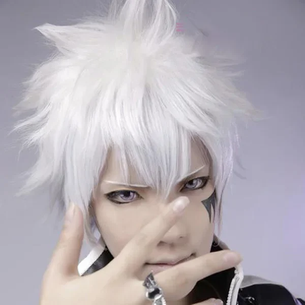 Men's BLEACH Hitsugaya Toushirou Short Silver White Layered Fluffy Synthetic Cosplay Hair Wigs Heat Resistance Fiber +wig cap
Men's BLEACH Hitsugaya Toushirou Short Silver White Layered Fluffy Synthetic Cosplay Hair Wigs Heat Resistance Fiber +wig cap
