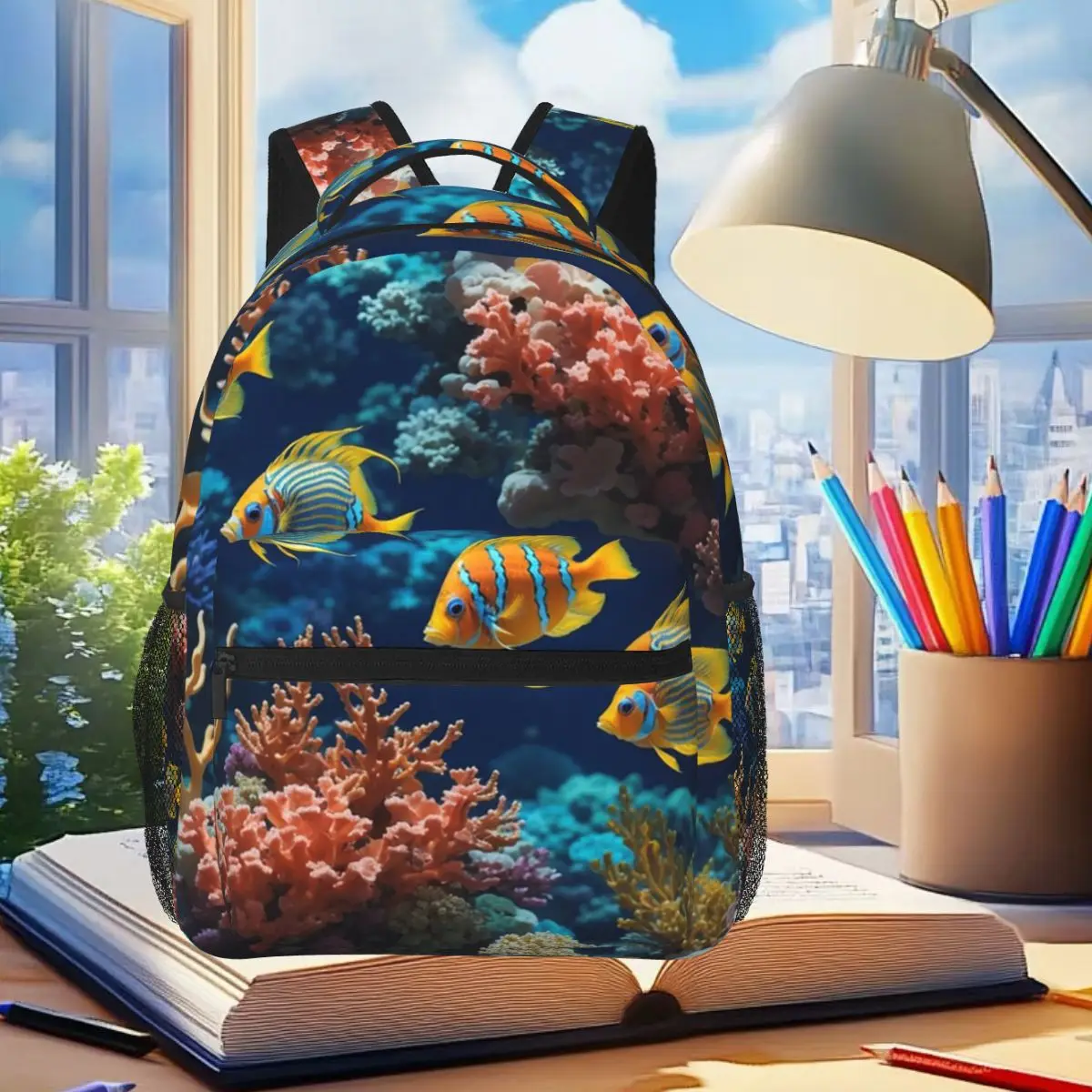 Fish And Vibrant Corals On Ocean Student Backpack School Bag Hiking Travel Daypack for Men Women Fashion Bookbag Shoulder Bags
Fish And Vibrant Corals On Ocean Student Backpack School Bag Hiking Travel Daypack for Men Women Fashion Bookbag Shoulder Bags