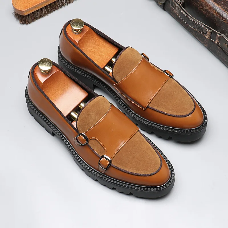 Thick Bottom Leather Shoes Handmade Loafers for Men High Quality Dress Shoes Male Social Masculino Business Botas Para Hombre
Thick Bottom Leather Shoes Handmade Loafers for Men High Quality Dress Shoes Male Social Masculino Business Botas Para Hombre