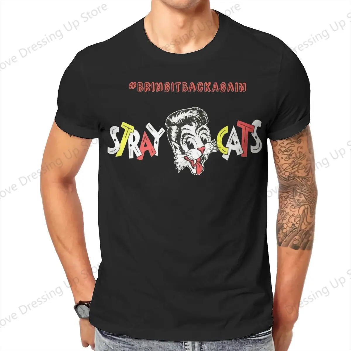 Retro Stray Cats Cotton Short Sleeve T-shirt Men Women Trendy Stray Cats Rock Summer Creativity Tops
Retro Stray Cats Cotton Short Sleeve T-shirt Men Women Trendy Stray Cats Rock Summer Creativity Tops