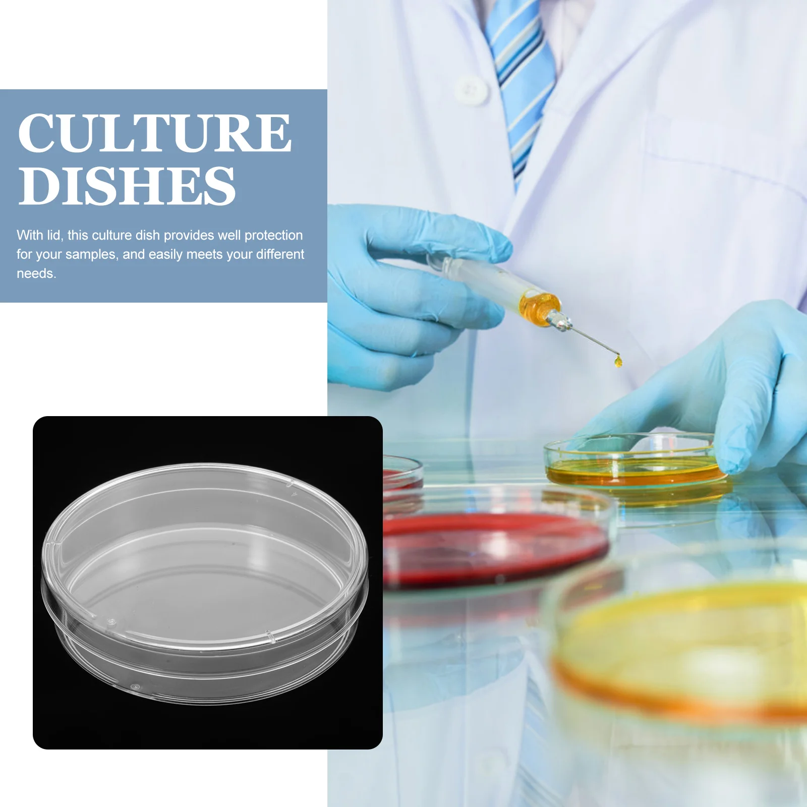 10Pcs 6cm Clear Culture Dish with Lid Plates Chemistry Experimental Agar Tray Mushroom Cell Holder 
10Pcs 6cm Clear Culture Dish with Lid Plates Chemistry Experimental Agar Tray Mushroom Cell Holder