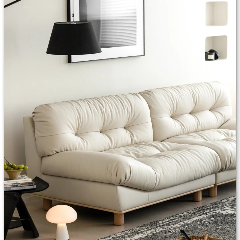 Sofa, first layer cowhide, genuine leather, cloud straight row sofa
Sofa, first layer cowhide, genuine leather, cloud straight row sofa