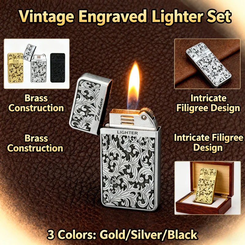 Relief Lighter - Antique Grinding Wheel, Windproof Open Flame, Inflatable Butane Gas, Durable Portable Smoking Tool for Outdoor
Relief Lighter - Antique Grinding Wheel, Windproof Open Flame, Inflatable Butane Gas, Durable Portable Smoking Tool for Outdoor