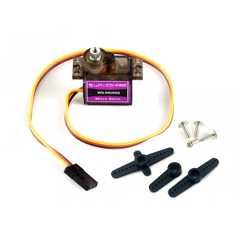 Микросервопривод WaveshareMG90S, металлическая шестерня
Микросервопривод WaveshareMG90S, металлическая шестерня