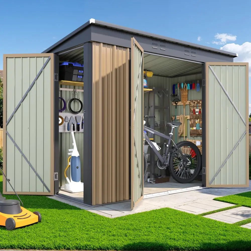 8x4 FT Outdoor Storage Shed, Heavy Duty Tool Metal Sheds with 3 Lockable Doors and Updated Frame Structure for Backyard Patio L
8x4 FT Outdoor Storage Shed, Heavy Duty Tool Metal Sheds with 3 Lockable Doors and Updated Frame Structure for Backyard Patio L