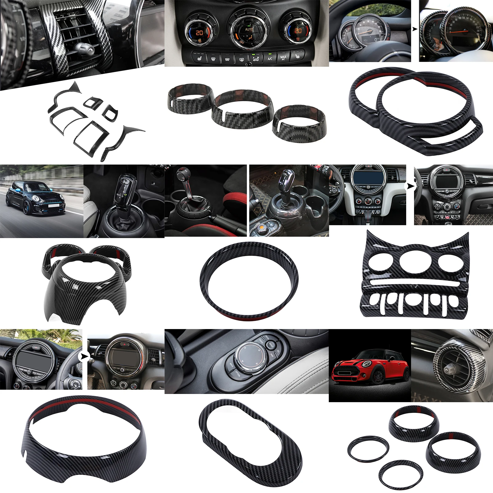 For Mini Cooper F55 F56 F57 Car Interior Sticker A/C Air Outlet Knob Gear Shift Dashboard Center Console Panel Decorative Trims
For Mini Cooper F55 F56 F57 Car Interior Sticker A/C Air Outlet Knob Gear Shift Dashboard Center Console Panel Decorative Trims
