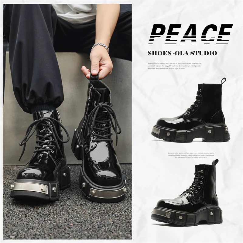 Men's Boots British Style Ankle Boots Winter Male Leather Shoes New High-top Boots for Men Classic Casual Shoes
Men's Boots British Style Ankle Boots Winter Male Leather Shoes New High-top Boots for Men Classic Casual Shoes