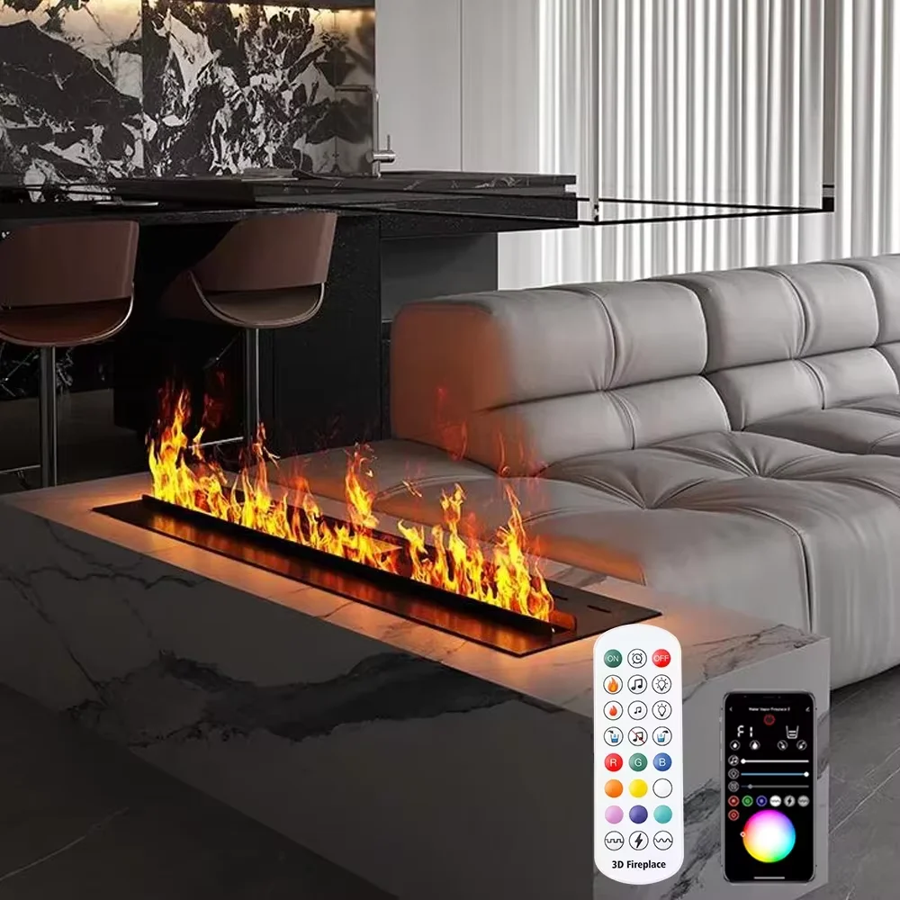 Electric fireplace LED color decoration realistic flame mobile phone remote control intelligent design new 3D water vapor atomiz
Electric fireplace LED color decoration realistic flame mobile phone remote control intelligent design new 3D water vapor atomiz