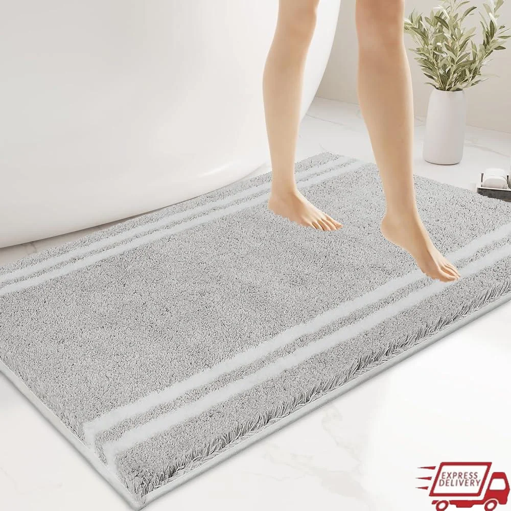 Non-Slip Bath Mat Microfiber Quick Dry Super Absorbent Plush Machine Washable Eco-Friendly Bathroom Rug Safe Footing
Non-Slip Bath Mat Microfiber Quick Dry Super Absorbent Plush Machine Washable Eco-Friendly Bathroom Rug Safe Footing