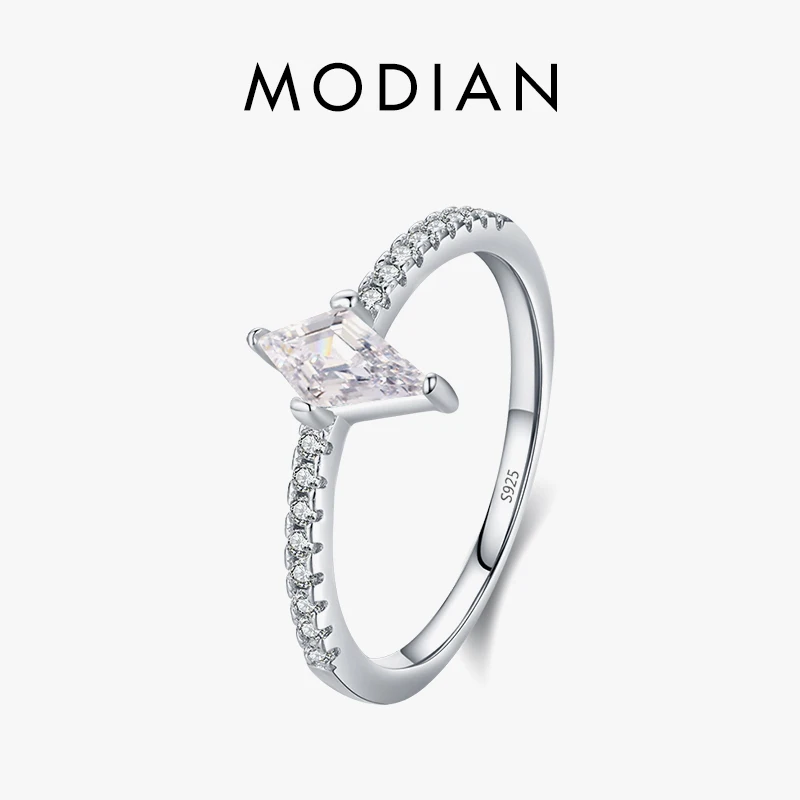 Modian Genuine 925 Sterling Silver Sparkling Zircon Rhombus Luxury Female Ring For Women Wedding Engagement Brand Fine Jewelry
Modian Genuine 925 Sterling Silver Sparkling Zircon Rhombus Luxury Female Ring For Women Wedding Engagement Brand Fine Jewelry