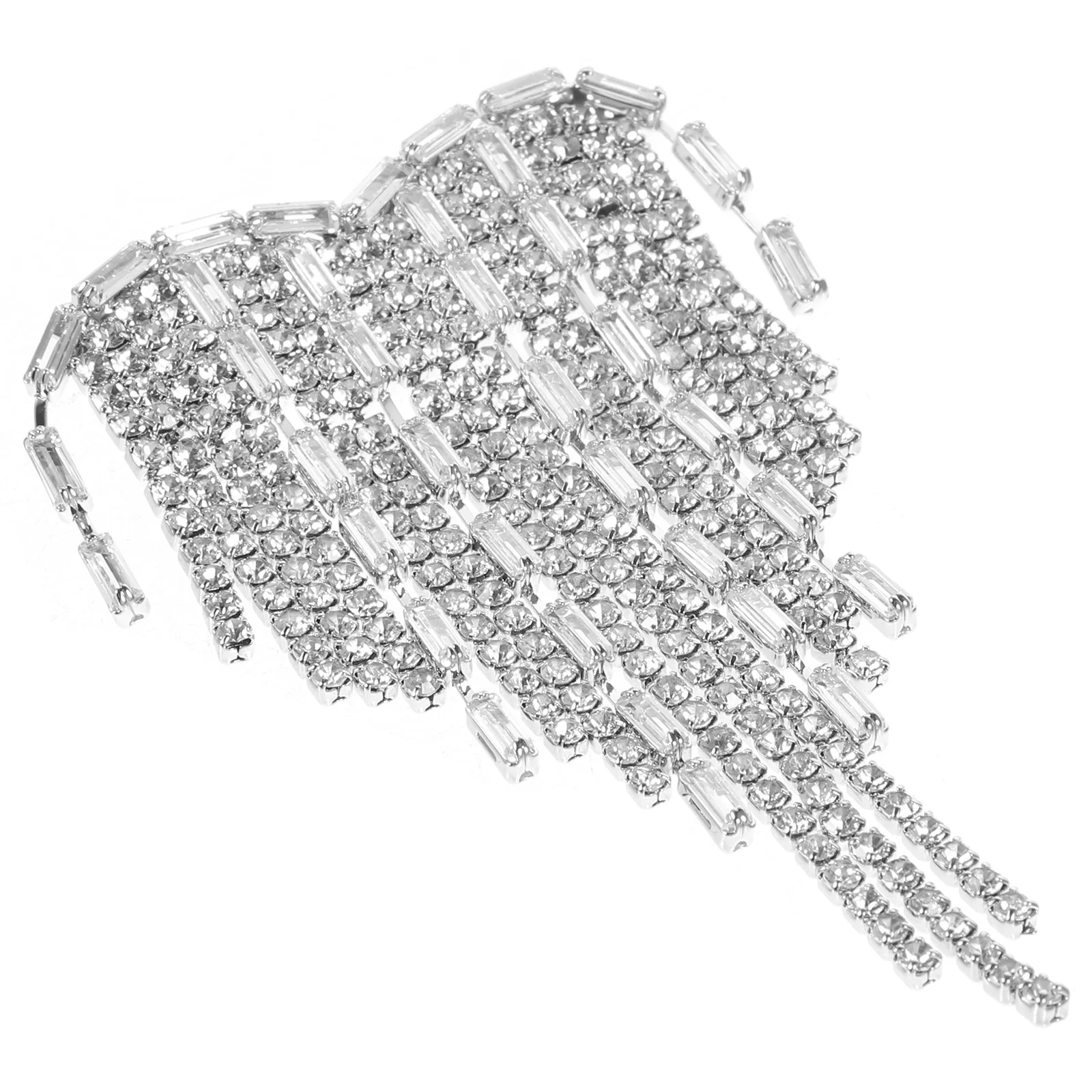 Heart Tassel Corsage Rhinestones Alloy Brooch Decorative Pin Bridal Brooch for Women Party Accessories Silver Corsage 
Heart Tassel Corsage Rhinestones Alloy Brooch Decorative Pin Bridal Brooch for Women Party Accessories Silver Corsage