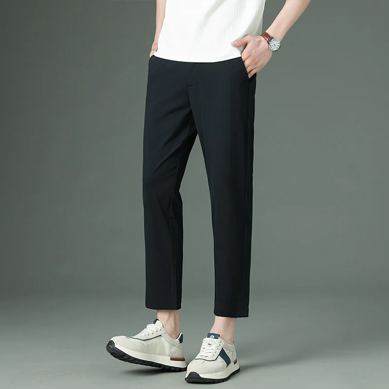New spring and summer casual suit pants nine pants high elasticity men's straight draping business Slim
New spring and summer casual suit pants nine pants high elasticity men's straight draping business Slim