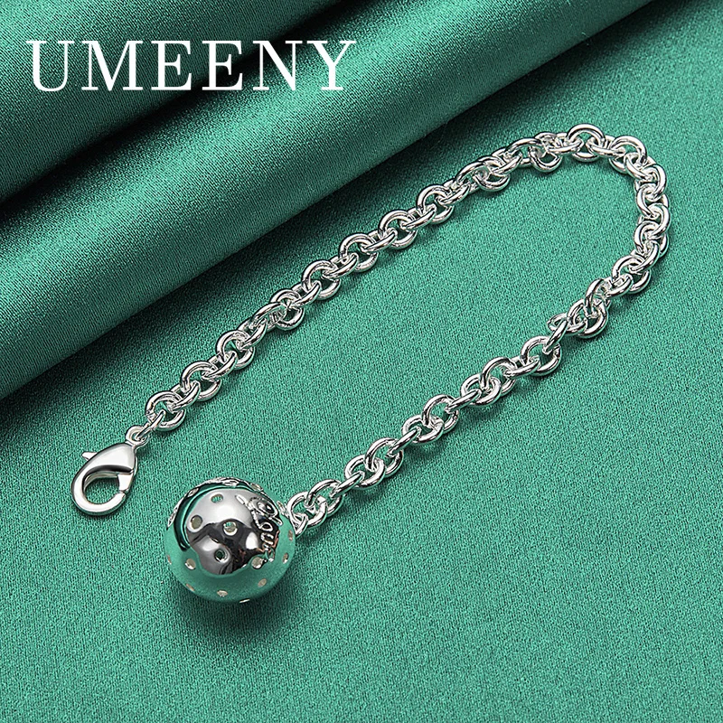 Exquisite 925 Sterling Silver 8 Inch Women's Simple Ball Bracelet Wedding Gift Jewelry
Exquisite 925 Sterling Silver 8 Inch Women's Simple Ball Bracelet Wedding Gift Jewelry