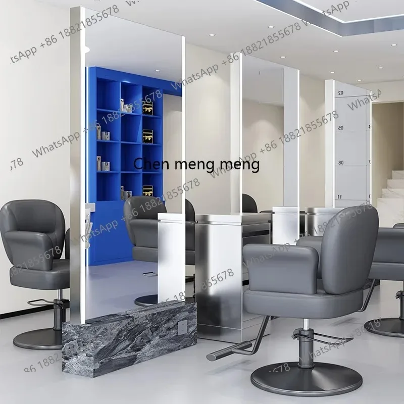03 High-end hair salon mirror table, fashionable and simple hair cutting, light luxury mirror for hair salon with light
03 High-end hair salon mirror table, fashionable and simple hair cutting, light luxury mirror for hair salon with light