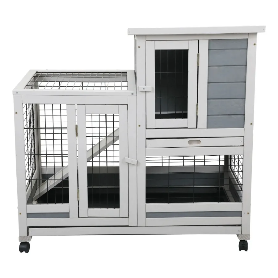Wooden Rabbit Hutch Outdoor Pet Bunny House Cage Ventilation Gridding Fence Openable Door Cleaning Tray Gray
Wooden Rabbit Hutch Outdoor Pet Bunny House Cage Ventilation Gridding Fence Openable Door Cleaning Tray Gray