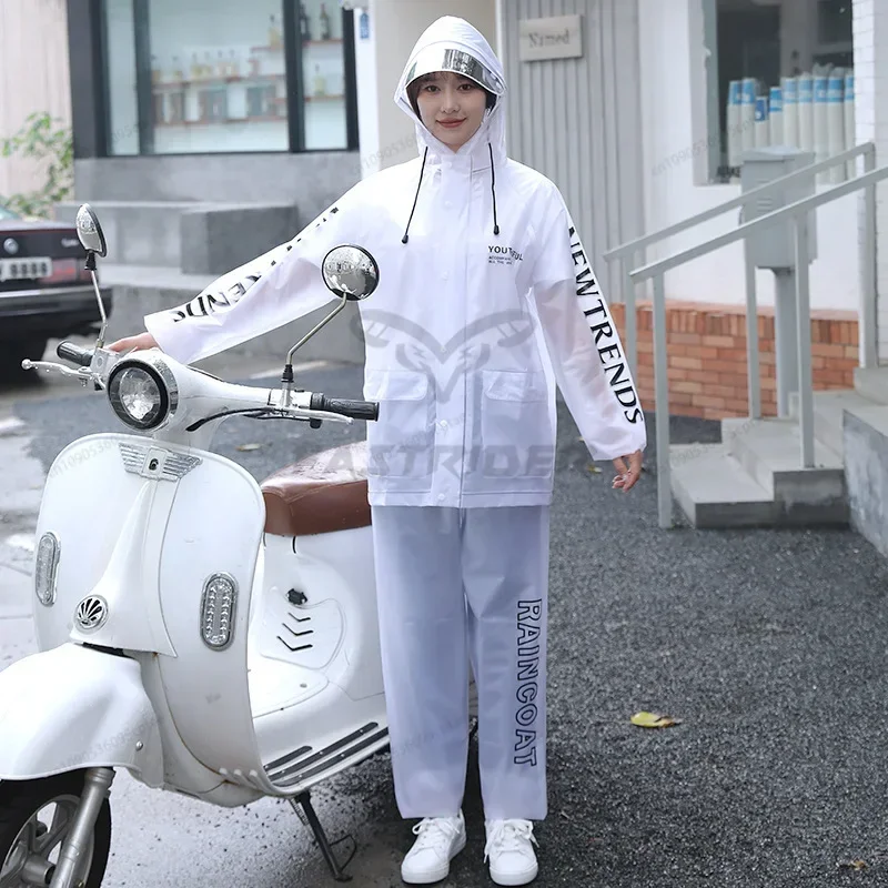 Split Raincoat and Rain Pants Suit Reflective Takeaway Labor Protection Sanitation Riding PVC Men'sfemale Motorcycle Raincoat
Split Raincoat and Rain Pants Suit Reflective Takeaway Labor Protection Sanitation Riding PVC Men'sfemale Motorcycle Raincoat