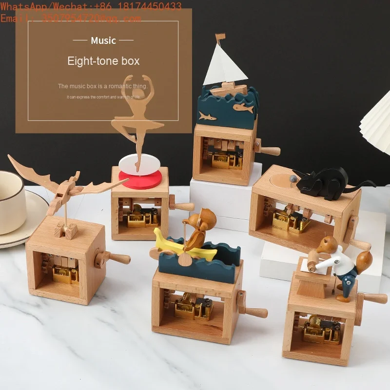 Customizable Eight-Tone Wooden Music Box Hand-Cranked Sky City-Inspired Home Decor Gift With Unique Song Feature
Customizable Eight-Tone Wooden Music Box Hand-Cranked Sky City-Inspired Home Decor Gift With Unique Song Feature
