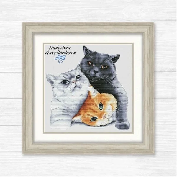 Three Cats 37-37 DIY needle work Cross Stitch Set Counted Cross Stitch Kit 28ct 14ct 32ct Metallic aida
Three Cats 37-37 DIY needle work Cross Stitch Set Counted Cross Stitch Kit 28ct 14ct 32ct Metallic aida