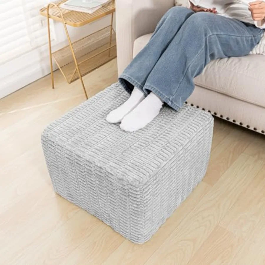 Round Square Pouf Ottoman Feet Rest Lightweight Modern Footstool with Plush Foam Filling, Perfect for Living Room Decor and Coz
Round Square Pouf Ottoman Feet Rest Lightweight Modern Footstool with Plush Foam Filling, Perfect for Living Room Decor and Coz