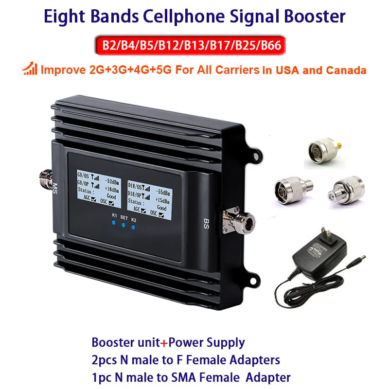 Smart LCD Cell Booster Signal Amplifier 3G 4G 5G FCC Approved for All Carriers in USA Works on Band 2 4 5 12 13 17 25 66
Smart LCD Cell Booster Signal Amplifier 3G 4G 5G FCC Approved for All Carriers in USA Works on Band 2 4 5 12 13 17 25 66