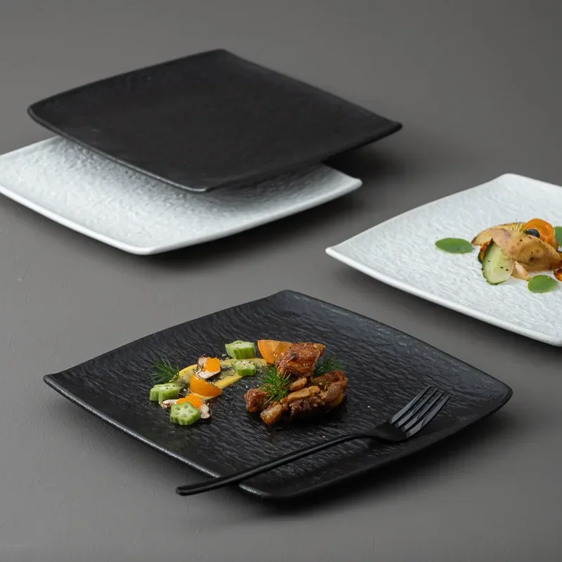 High Quality Matte Dinner Plates, Square Dishes, Black White Ceramic Plate, Household Tableware, Retro Grilled Meat Dish, 9 In.
High Quality Matte Dinner Plates, Square Dishes, Black White Ceramic Plate, Household Tableware, Retro Grilled Meat Dish, 9 In.