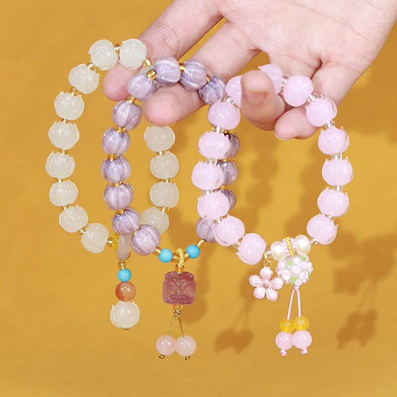 Lotus Glaze Bracelet Light Luxury High Grade Color Fluorite Lion Dance Ball Bracelet Gifts
Lotus Glaze Bracelet Light Luxury High Grade Color Fluorite Lion Dance Ball Bracelet Gifts