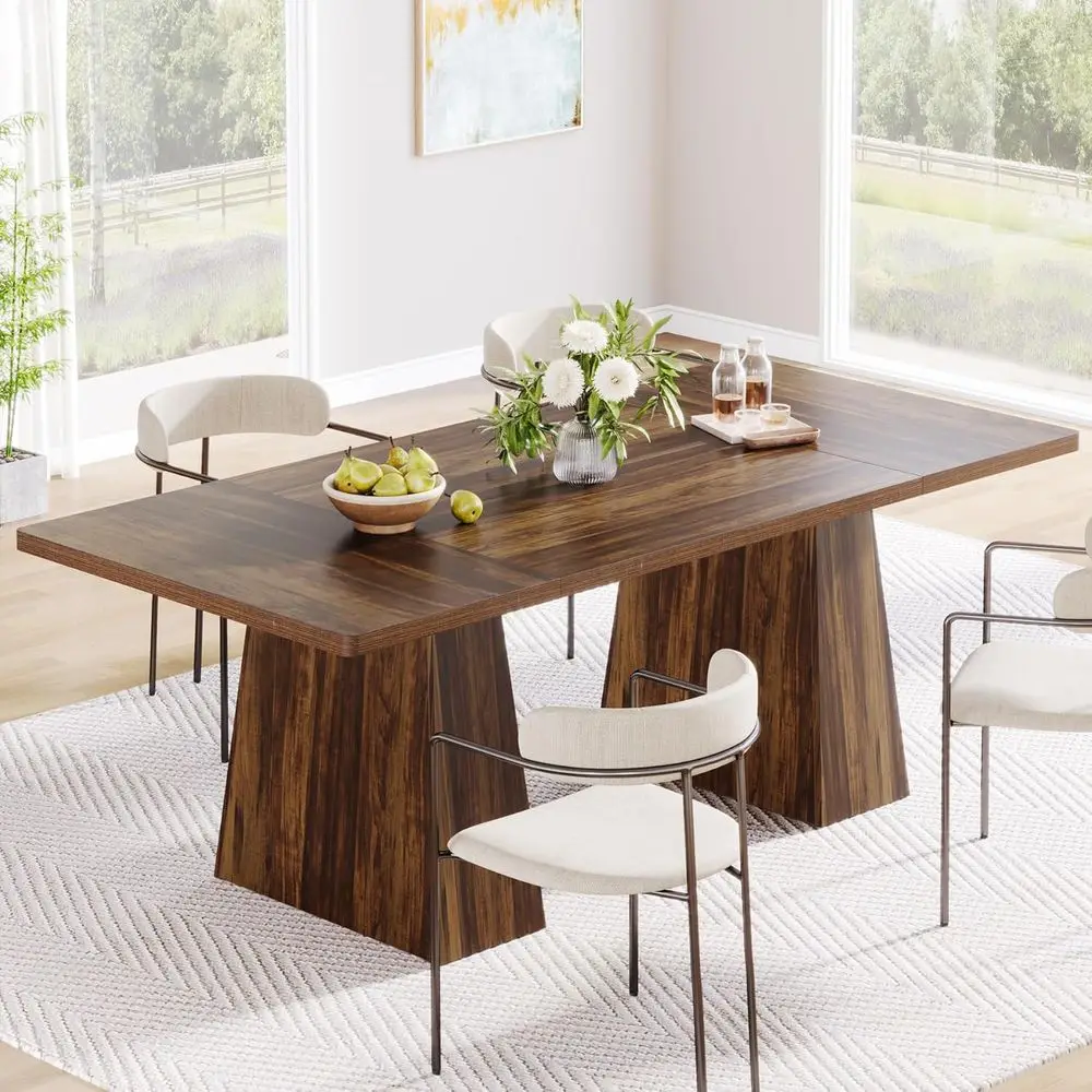 Rustic Brown 6-Seat Rectangular Dining Table, 63L x 31.5W x 30H
Rustic Brown 6-Seat Rectangular Dining Table, 63L x 31.5W x 30H
