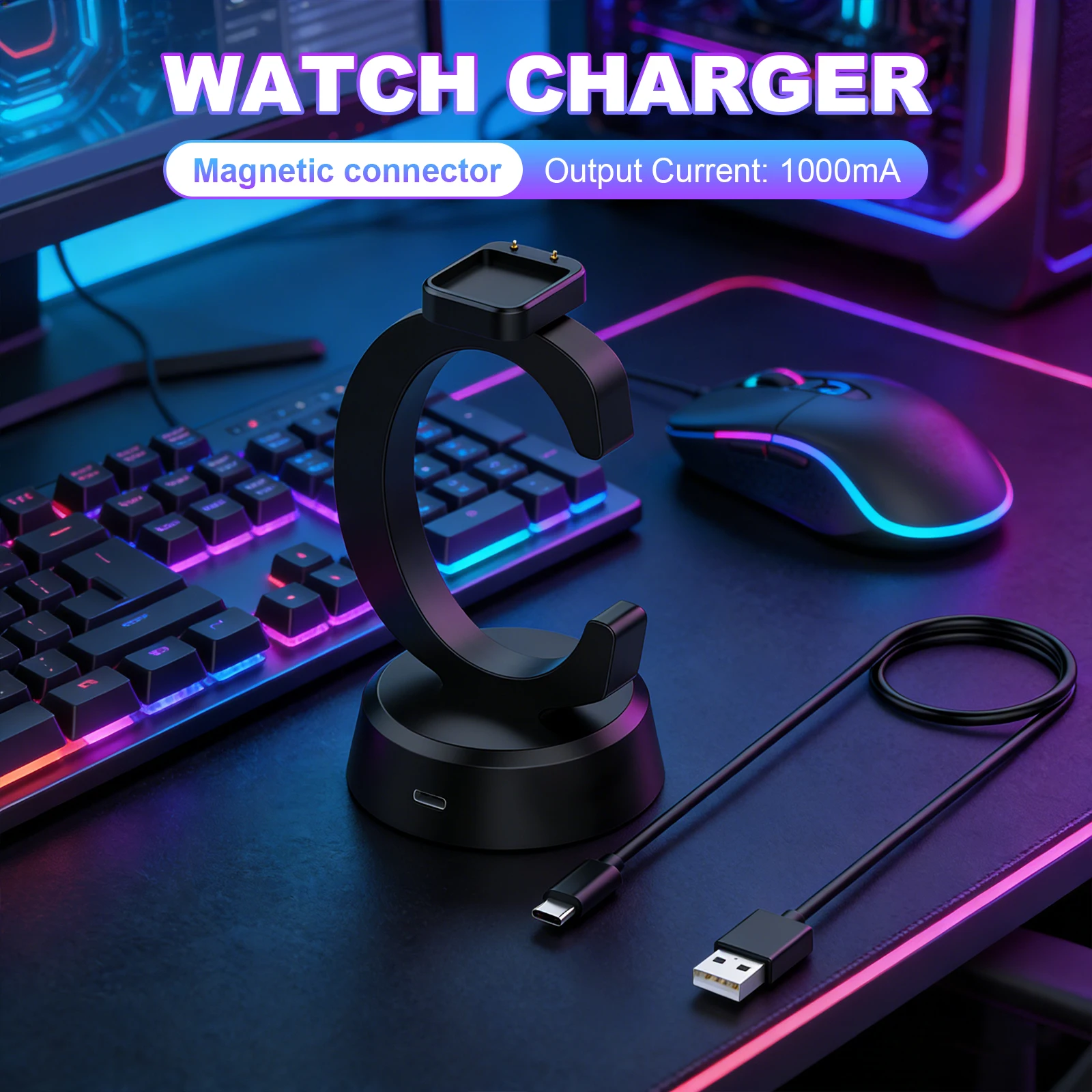 Charging Dock for Honor GS5 X5 Galaxy Fit3 Keep B5 Smart Watch Usb Charger Stand Magnetic Charging Stand Base with USB C Cable
Charging Dock for Honor GS5 X5 Galaxy Fit3 Keep B5 Smart Watch Usb Charger Stand Magnetic Charging Stand Base with USB C Cable