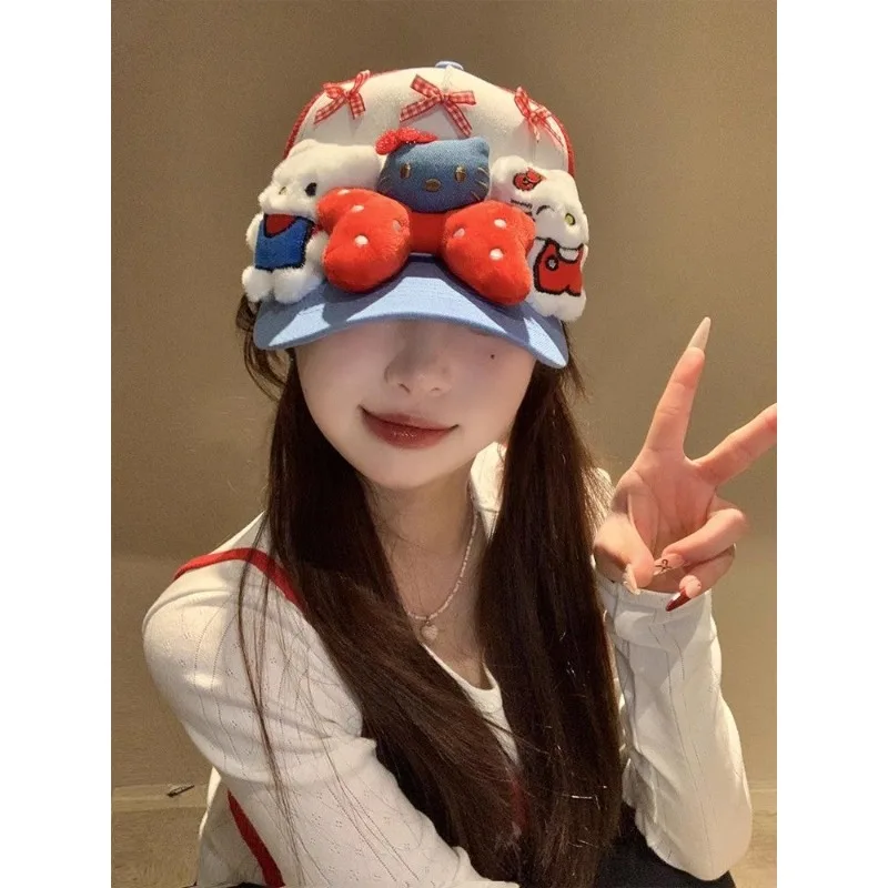 Hat Hello Kitty Abifeng Bow Trend Peaked Cap Y2k Breathable Fashion PlushNEW Baseball Cap Delicate Versatile Cartoon Cute
Hat Hello Kitty Abifeng Bow Trend Peaked Cap Y2k Breathable Fashion PlushNEW Baseball Cap Delicate Versatile Cartoon Cute