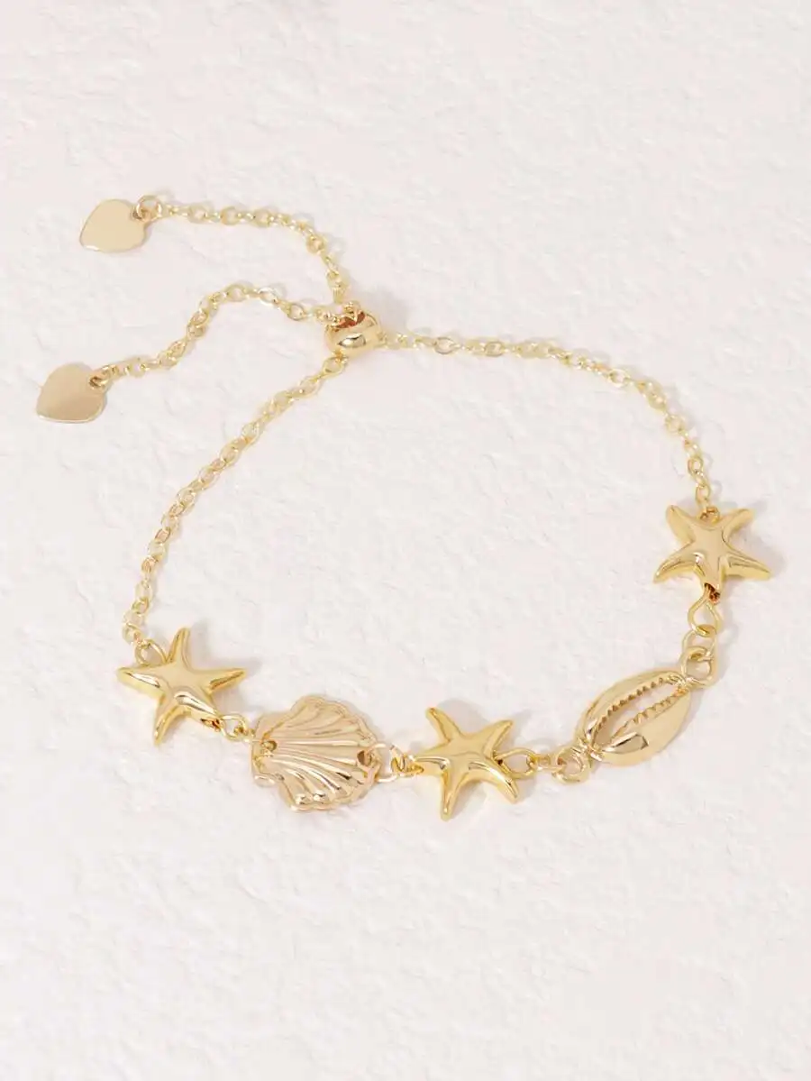 Bohemian ocean shell starfish adjustable bracelet for women beach holiday party accessory
Bohemian ocean shell starfish adjustable bracelet for women beach holiday party accessory