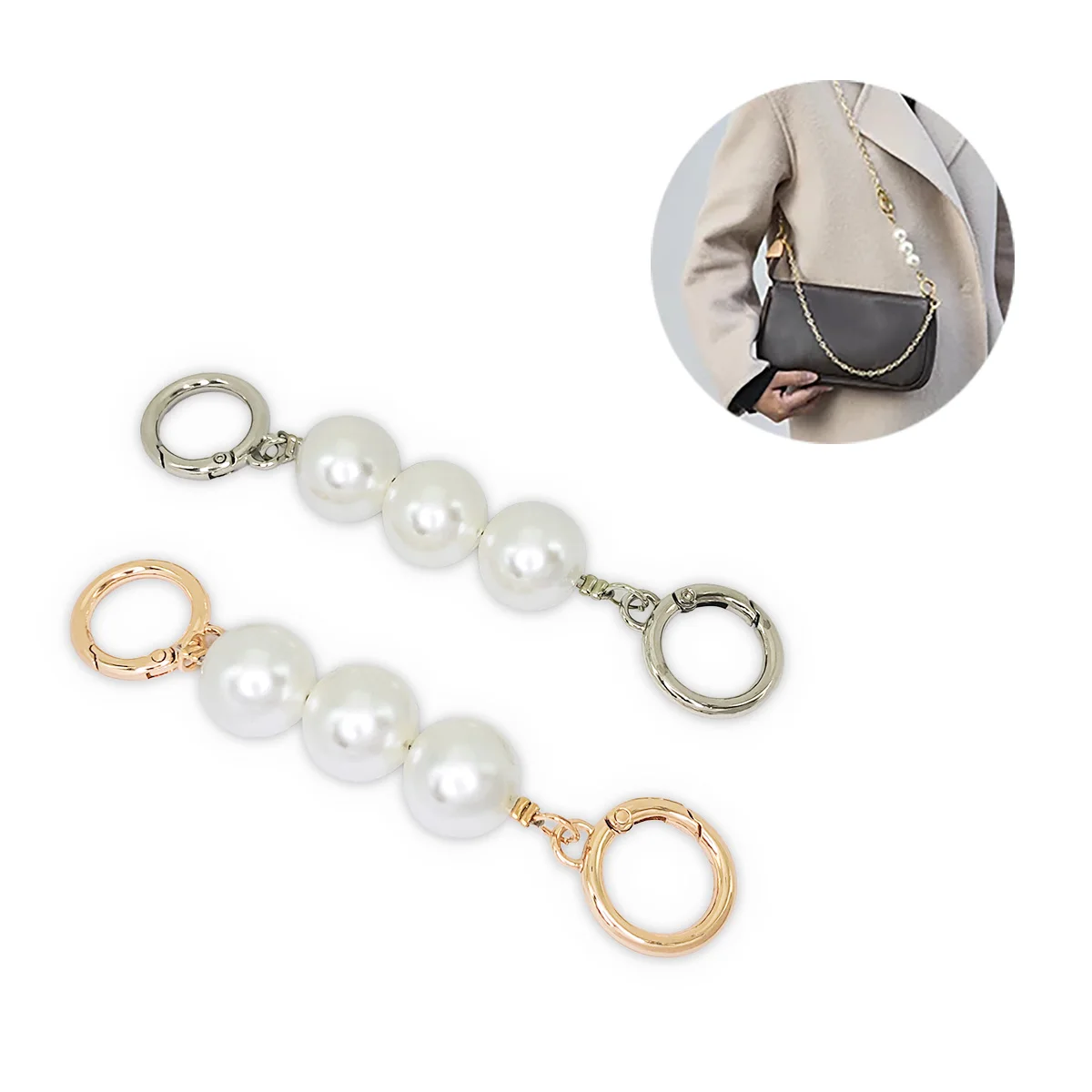 DIY Pearl Bag Chains Crossbody Purse Extension Heart-Shaped Strap Handbag Hanging Buckle DIY Charm Shoulder Bag Accessories
DIY Pearl Bag Chains Crossbody Purse Extension Heart-Shaped Strap Handbag Hanging Buckle DIY Charm Shoulder Bag Accessories