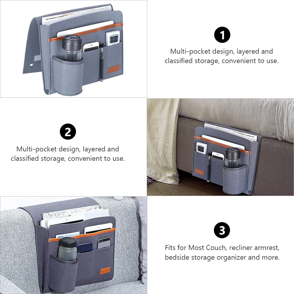 Felt Armrest Storage Organizer Multi Pocket Hanging Storage Side Bedside Office Home Sofa Chair
Felt Armrest Storage Organizer Multi Pocket Hanging Storage Side Bedside Office Home Sofa Chair