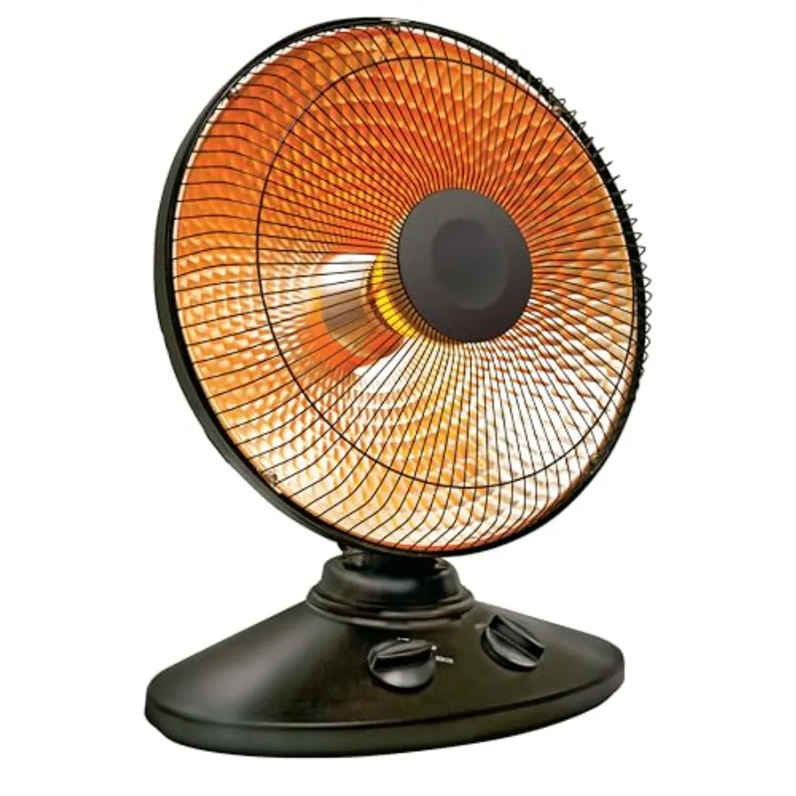 Comfort Glow Oscillating Parabolic Space Heater 1000W Radiant Dish Heater with Adjustable Tilt Energy Efficient Variable Heat O
Comfort Glow Oscillating Parabolic Space Heater 1000W Radiant Dish Heater with Adjustable Tilt Energy Efficient Variable Heat O