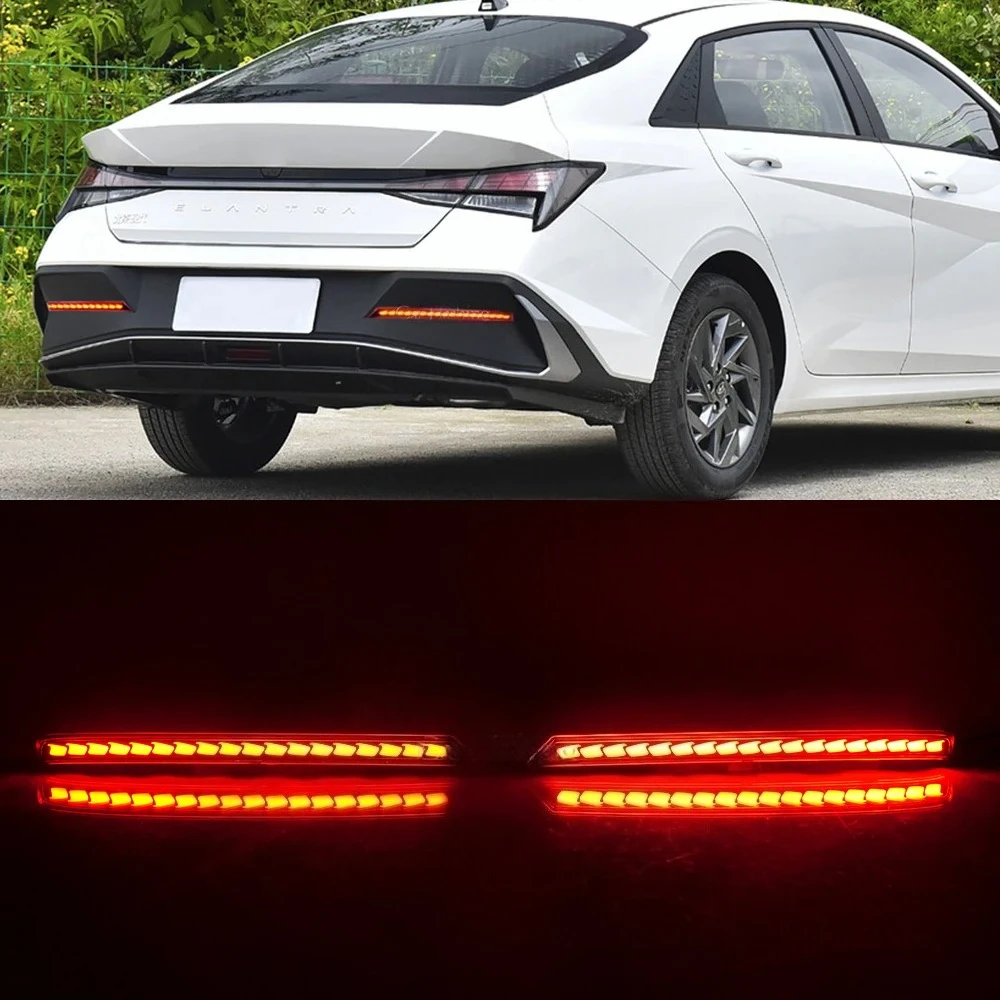 Car LED Rear Fog Lamp Bumper Light For Hyundai Elantra 2023 2024 LED Reflector Light Fog Lamp Brake Light Dynamic turn signal
Car LED Rear Fog Lamp Bumper Light For Hyundai Elantra 2023 2024 LED Reflector Light Fog Lamp Brake Light Dynamic turn signal