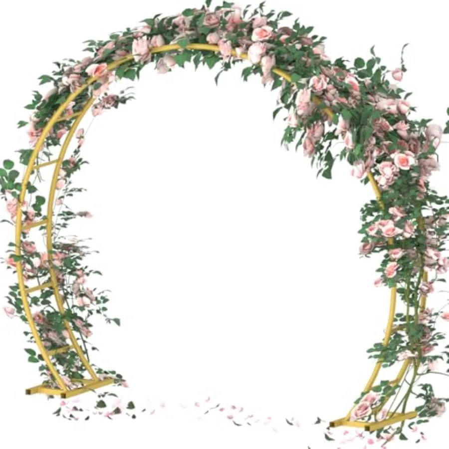 Gold Metal Wedding Arch 8Ft Wide 7Ft High for Garden Ceremony Party Decoration with Ground Bases Outdoor Arbor for Climbing Pla
Gold Metal Wedding Arch 8Ft Wide 7Ft High for Garden Ceremony Party Decoration with Ground Bases Outdoor Arbor for Climbing Pla